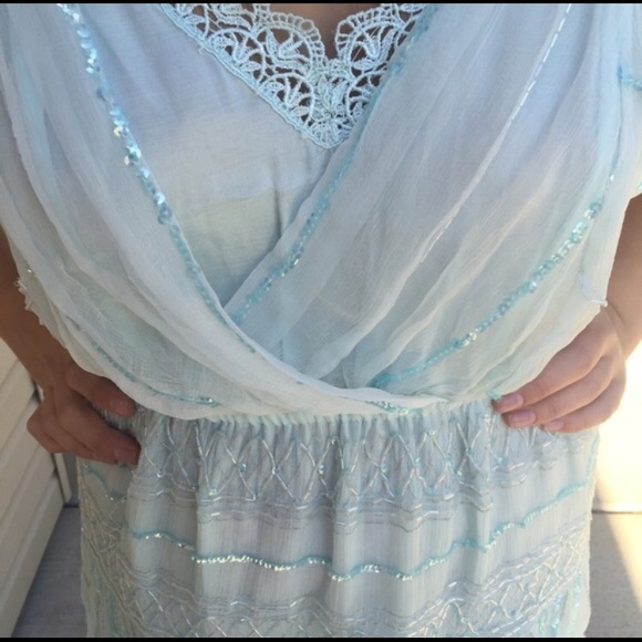 Free People baby blue fairy sequence dress - Picture 4 of 5